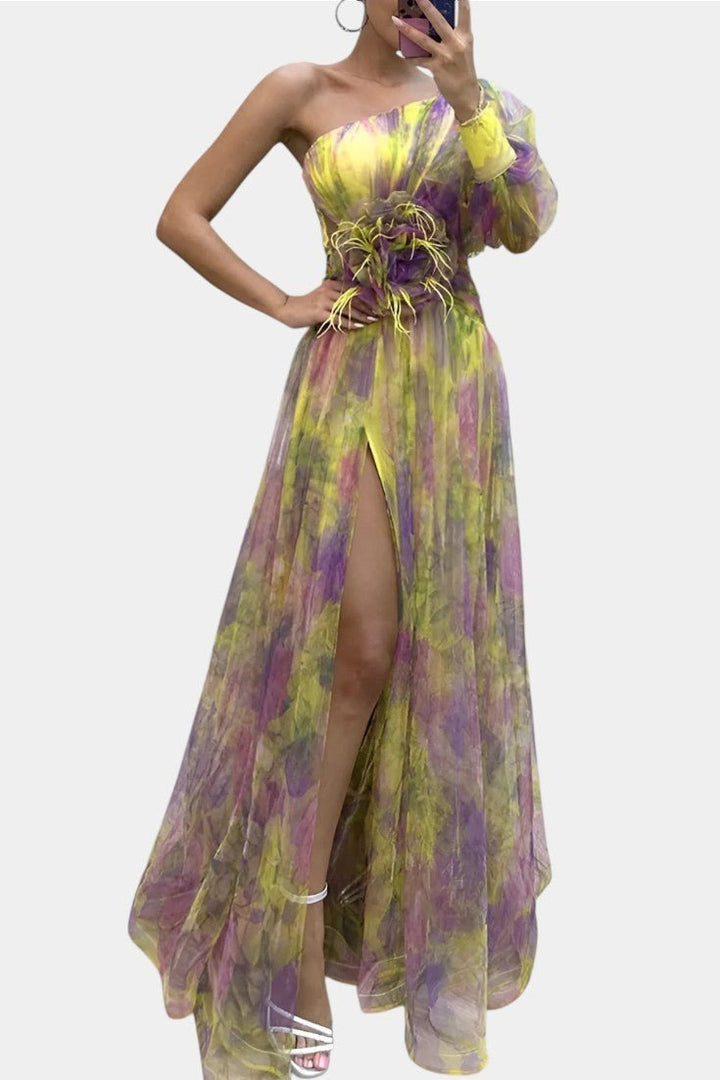 Amelie | One-Shoulder Asymmetric Maxi Dress