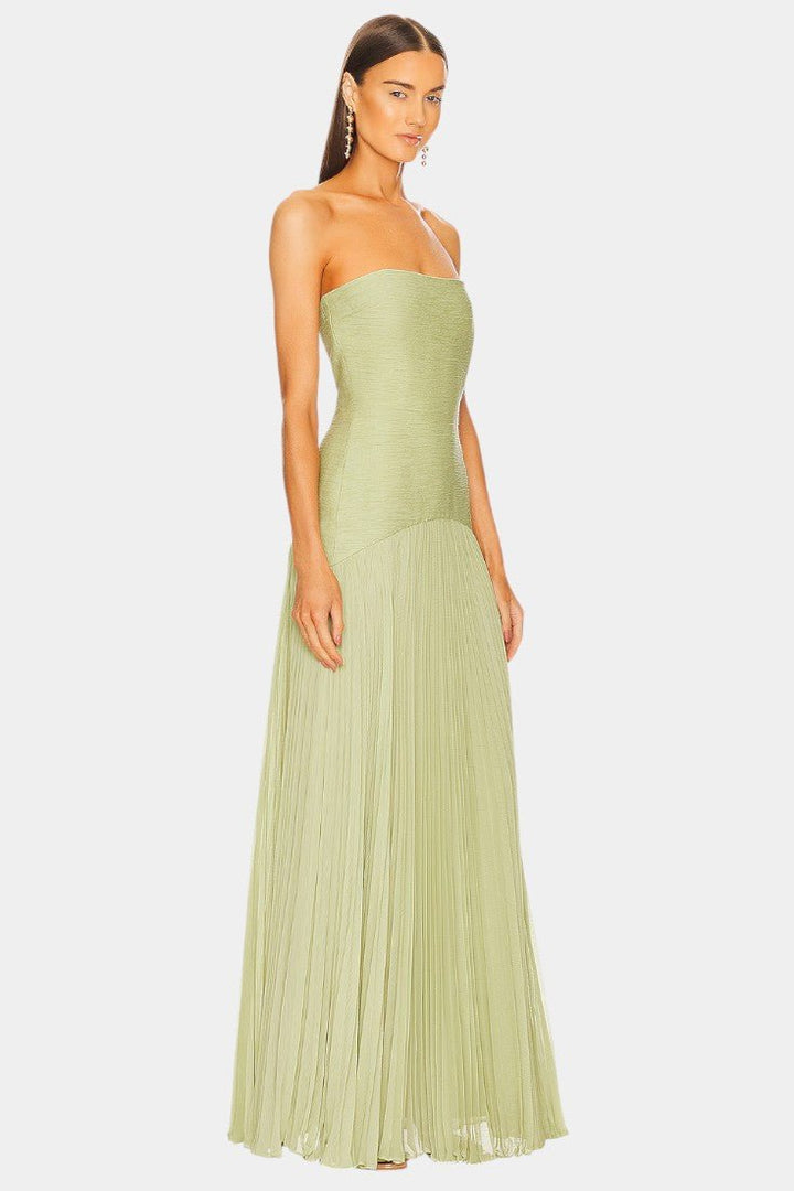 Deia | Flared Sleeve Mesh Maxi Dress