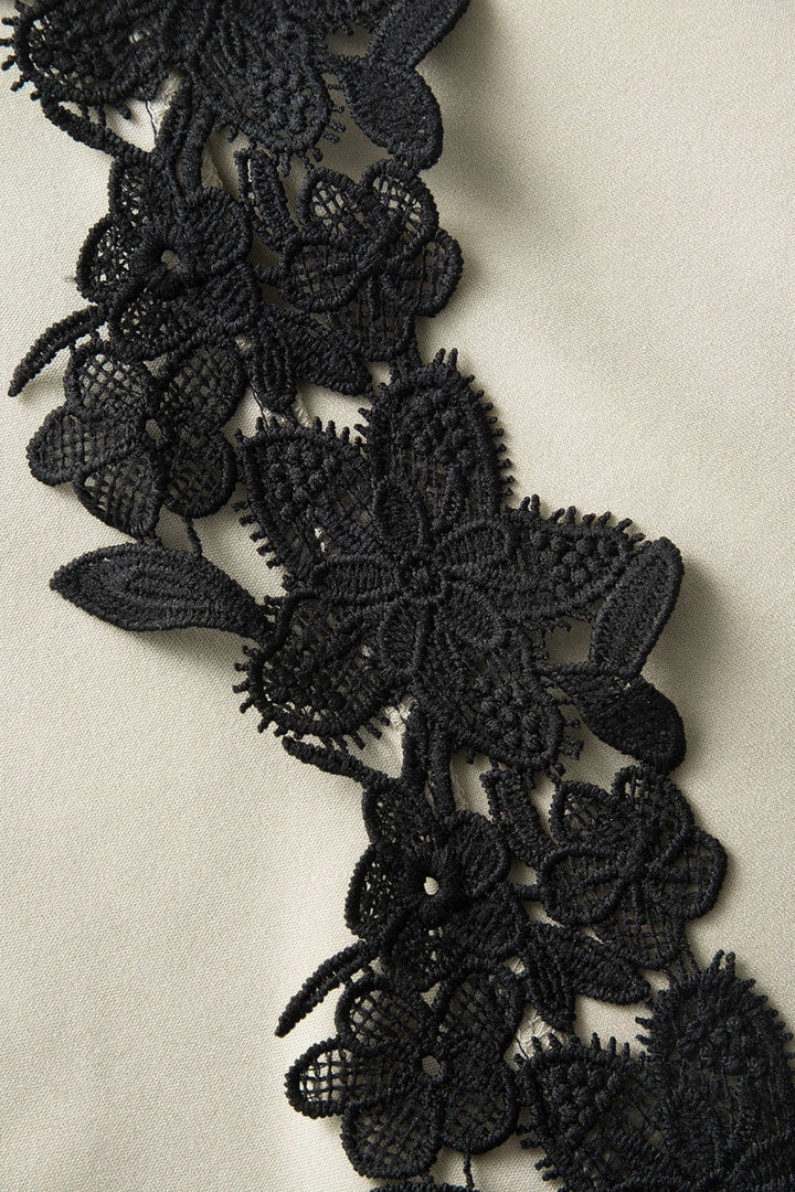 Diana | Asymmetric Lace Panel Midi Dress