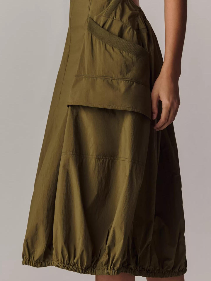 Elara | Bubble-Hem Midi Dress