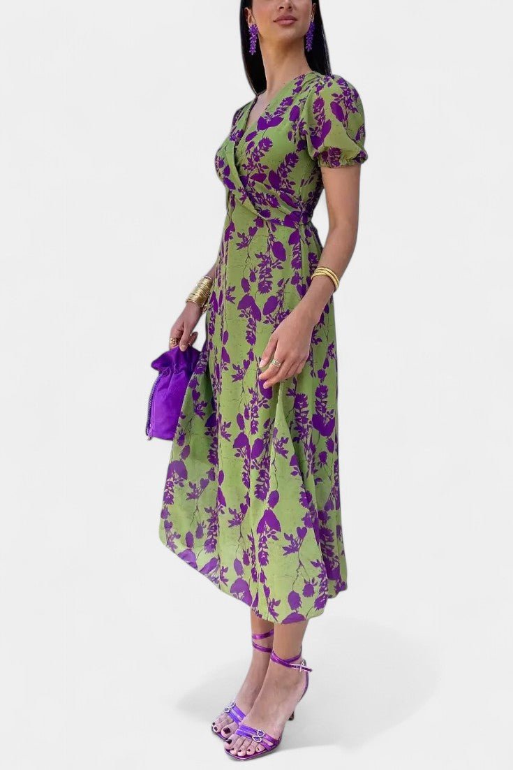 Elara | Knotted Floral Elegance Dress