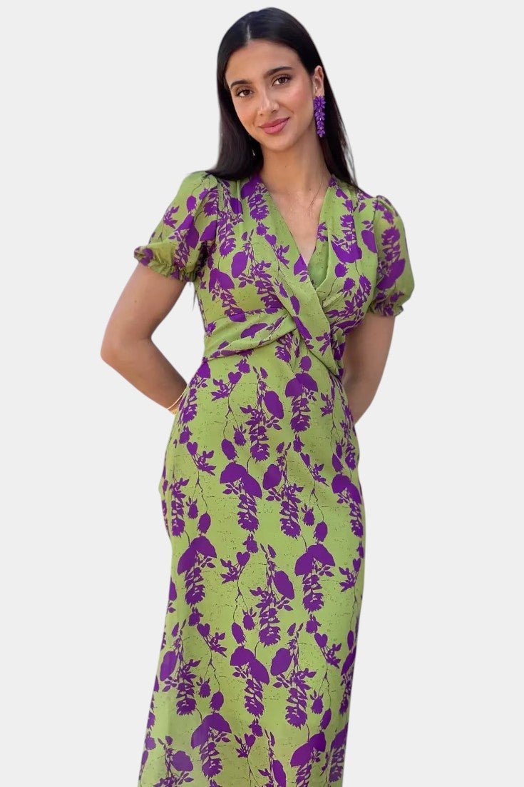 Elara | Knotted Floral Elegance Dress