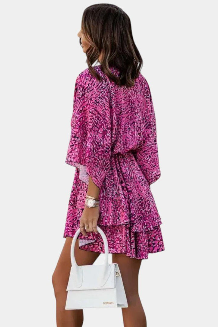 Eliza | Twist-Front Floral Wrap Mini Dress