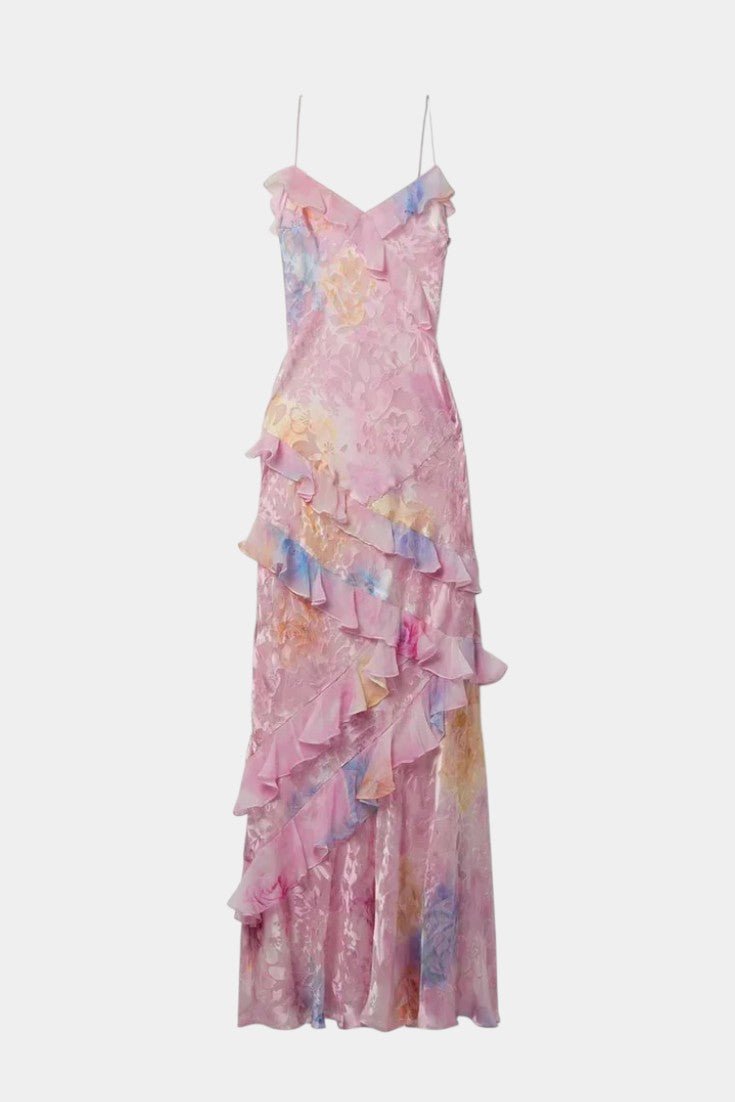 Fawn | Floral Ruffle Maxi Dress
