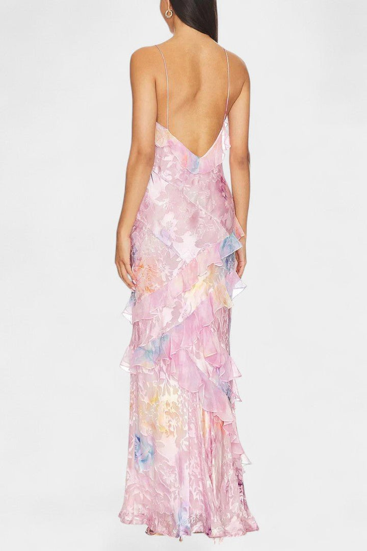 Fawn | Floral Ruffle Maxi Dress