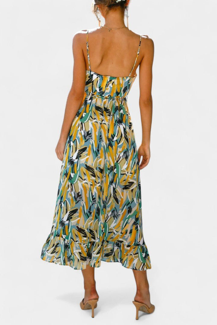 Fiona | Vibrant Print Midi Dress