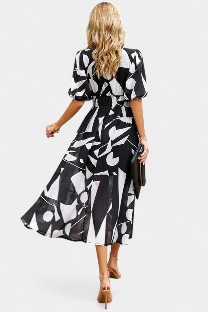 Georgina | V-Neck Floral Midi Dress