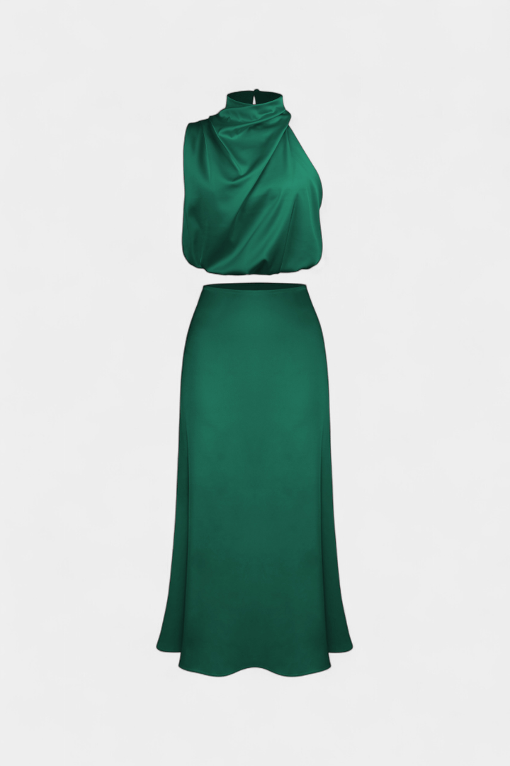 Hanna | Asymmetric Top & Skirt Set