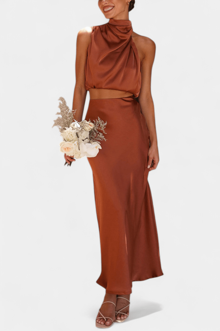 Hanna | Asymmetric Top & Skirt Set