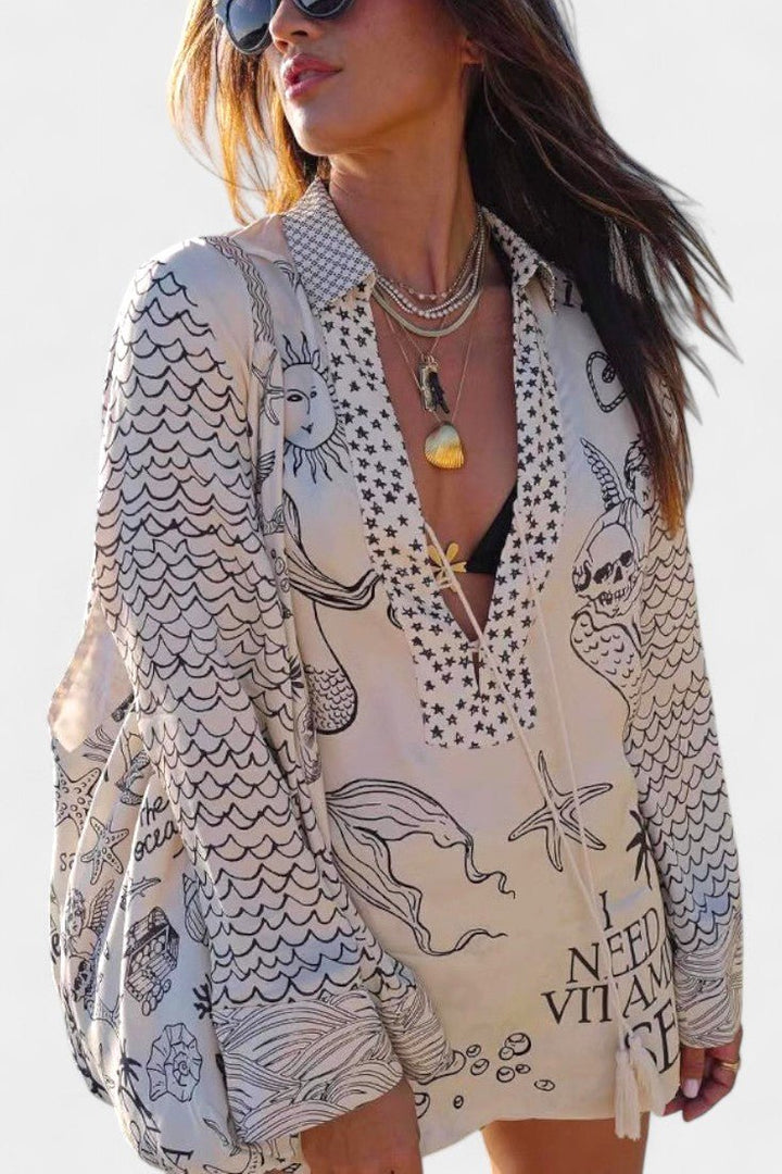 Jayla | Printed Shirt and Shorts Set