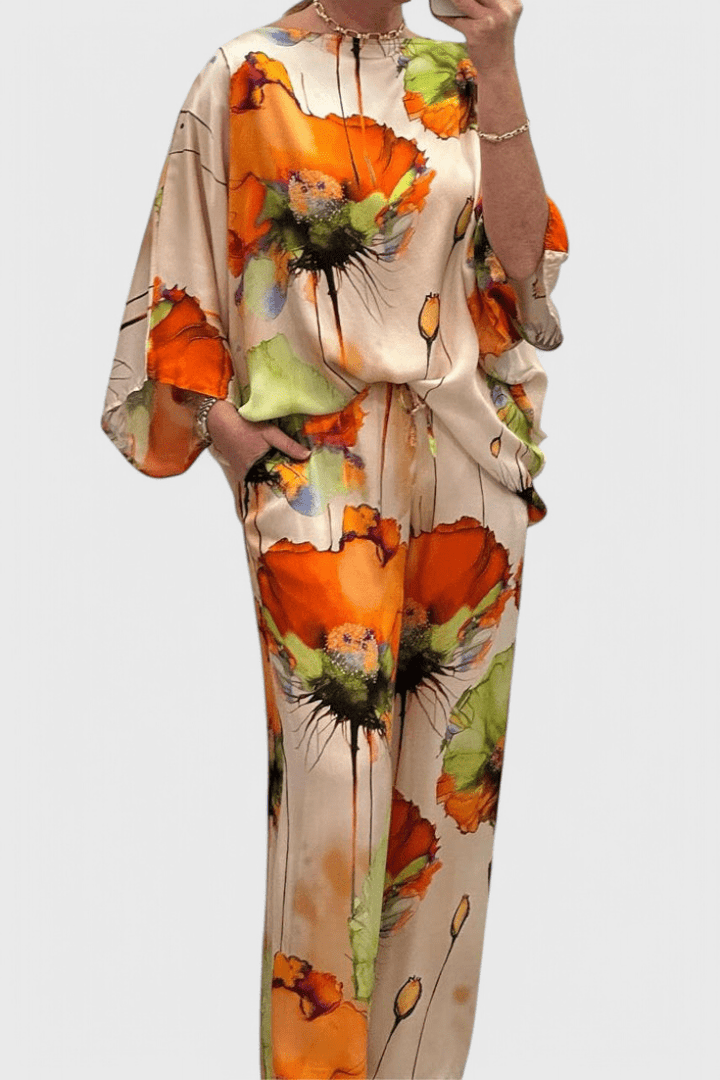Karoline | Floral Two-Piece Set with Relaxed Fit