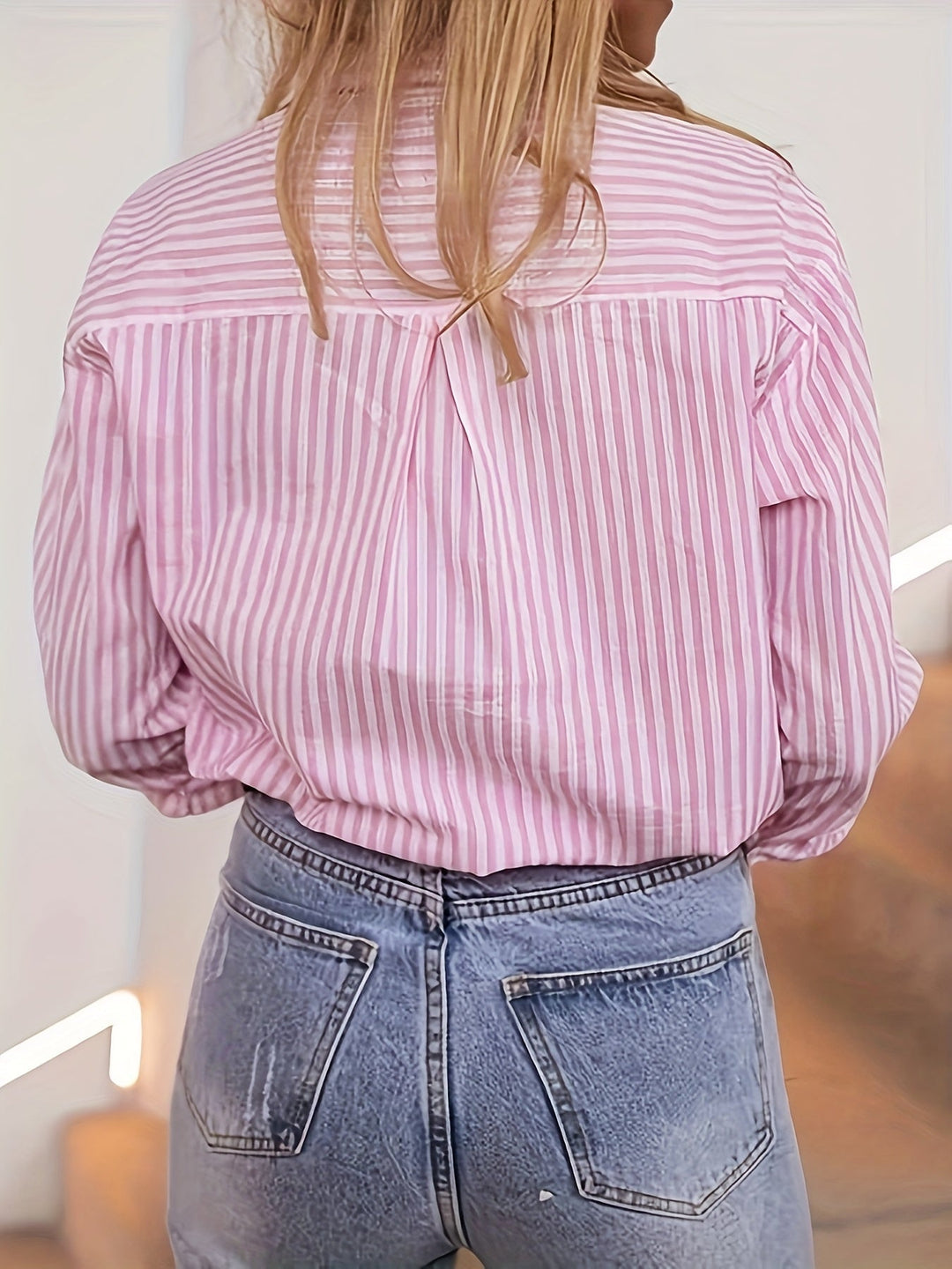 Lena | Classic Striped Button Shirt