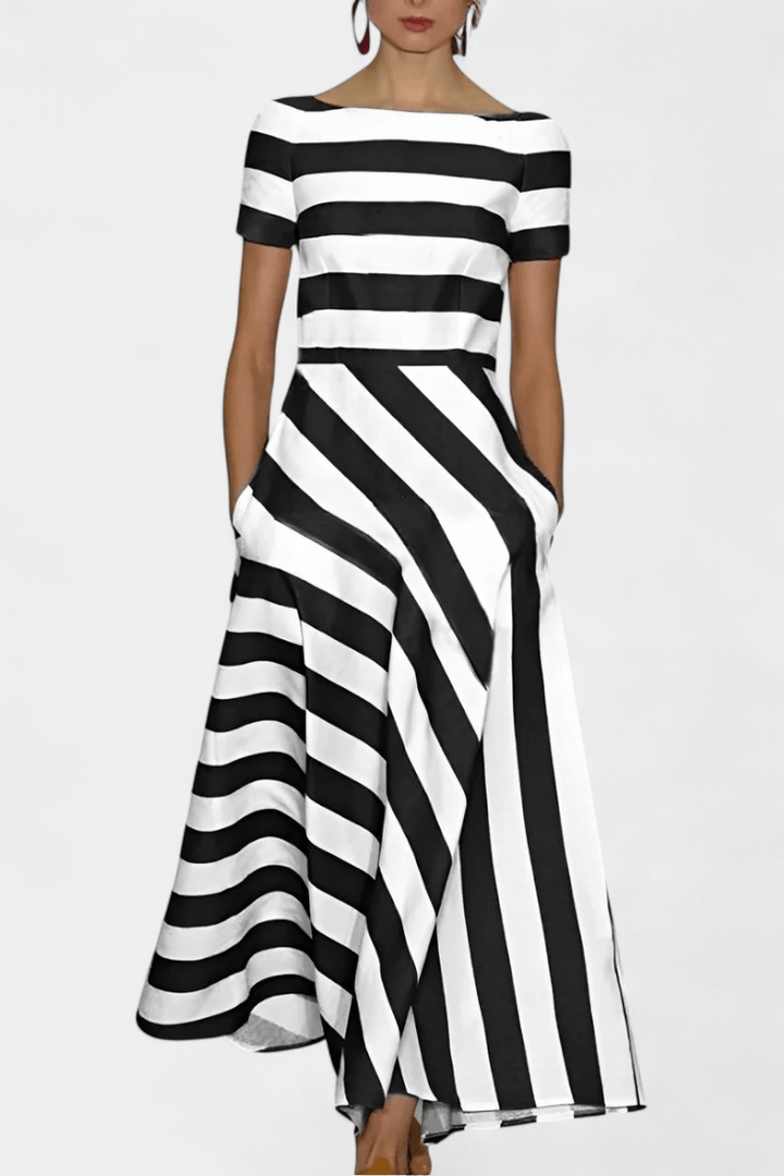 Lustra | Striped Handcrafted Maxi Dress