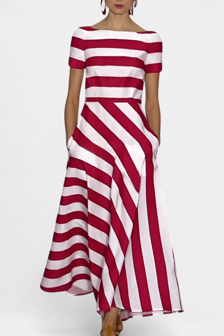 Lustra | Striped Handcrafted Maxi Dress