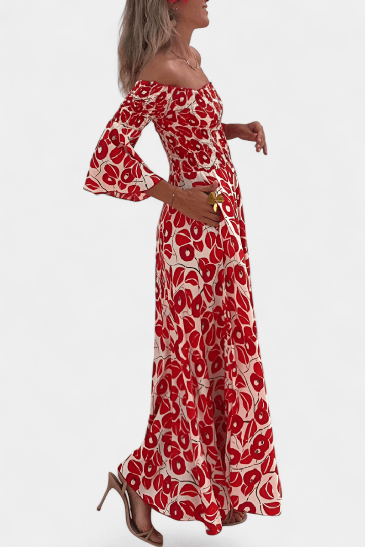 Mar | Off-Shoulder Floral Maxi Dress