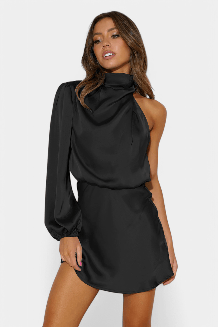 Mara | One-Shoulder Draped Dress