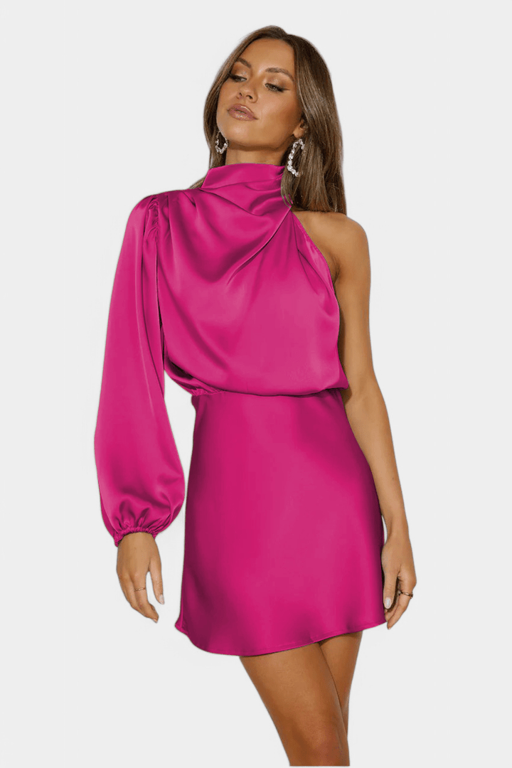 Mara | One-Shoulder Draped Dress