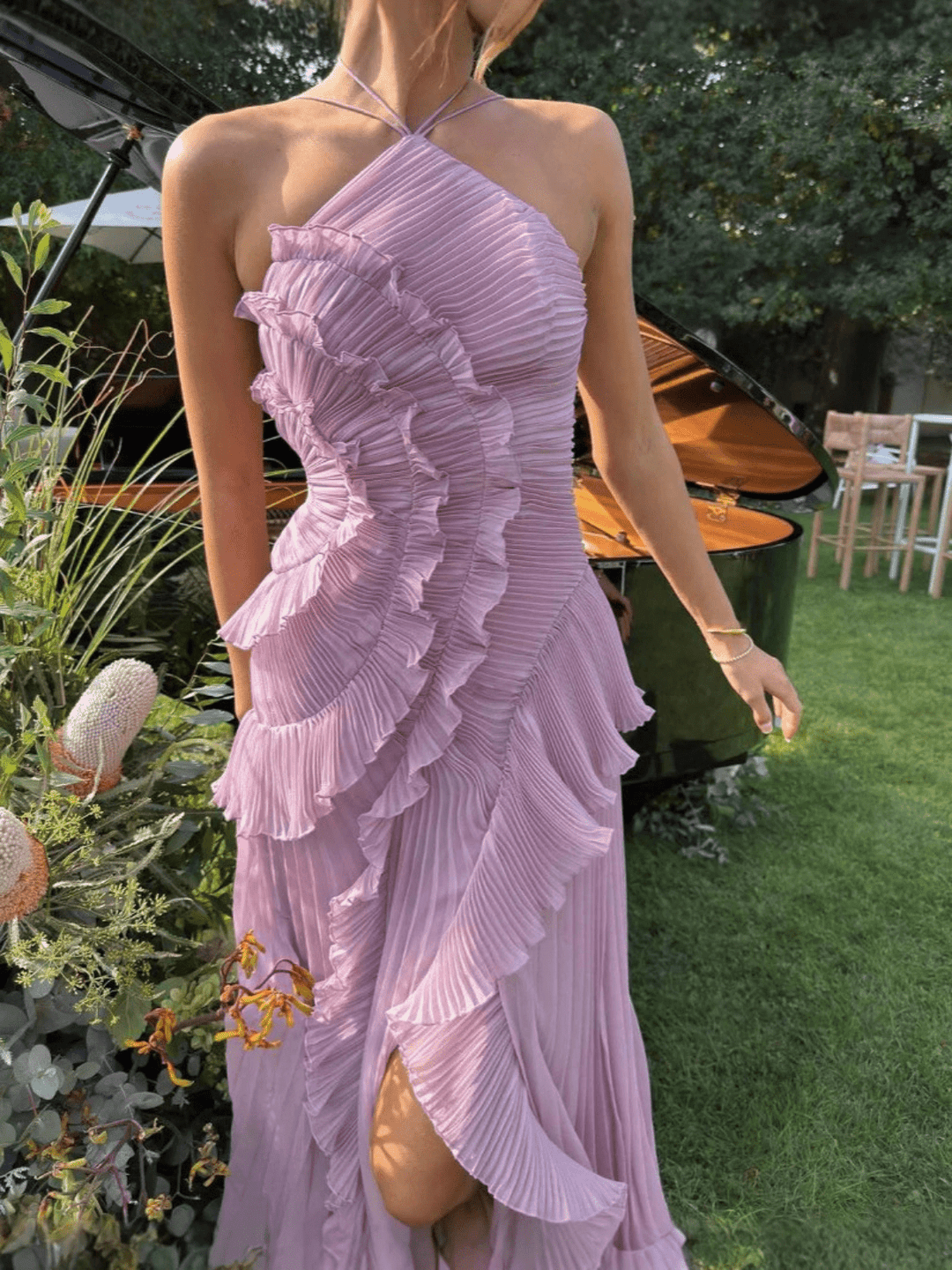 Marina | Pleated Maxi Dress