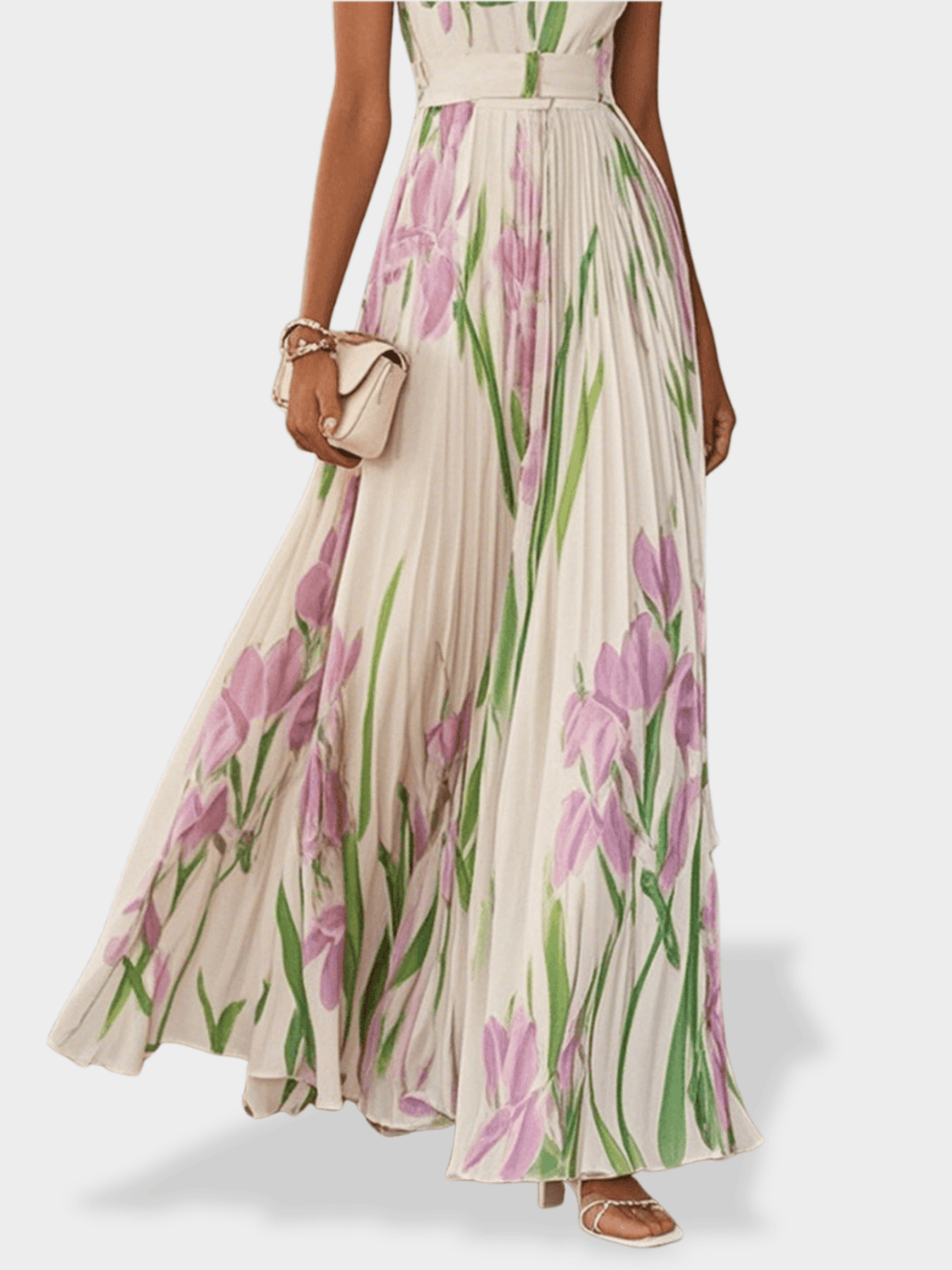 Mary | Pleated Maxi Dress