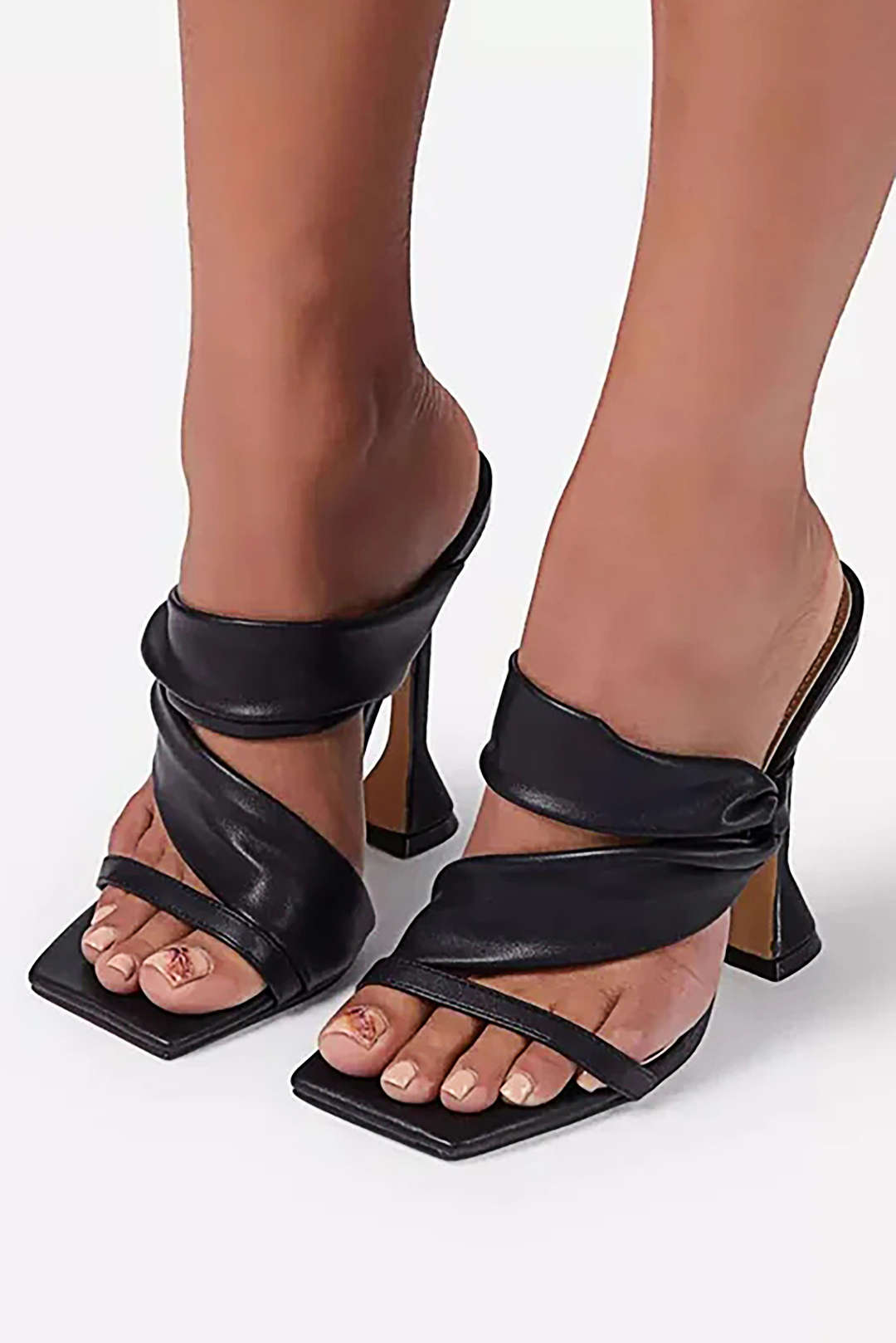 Clara | Metallic Square Toe High Heel