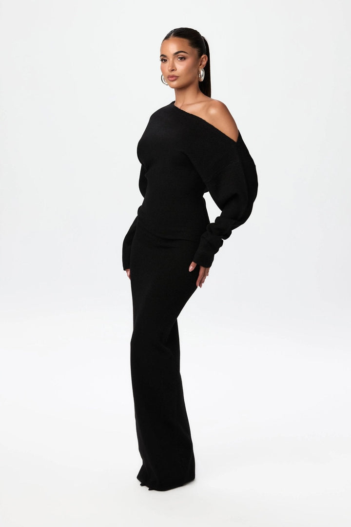 Mila | Off-Shoulder Knit Sweater Dress