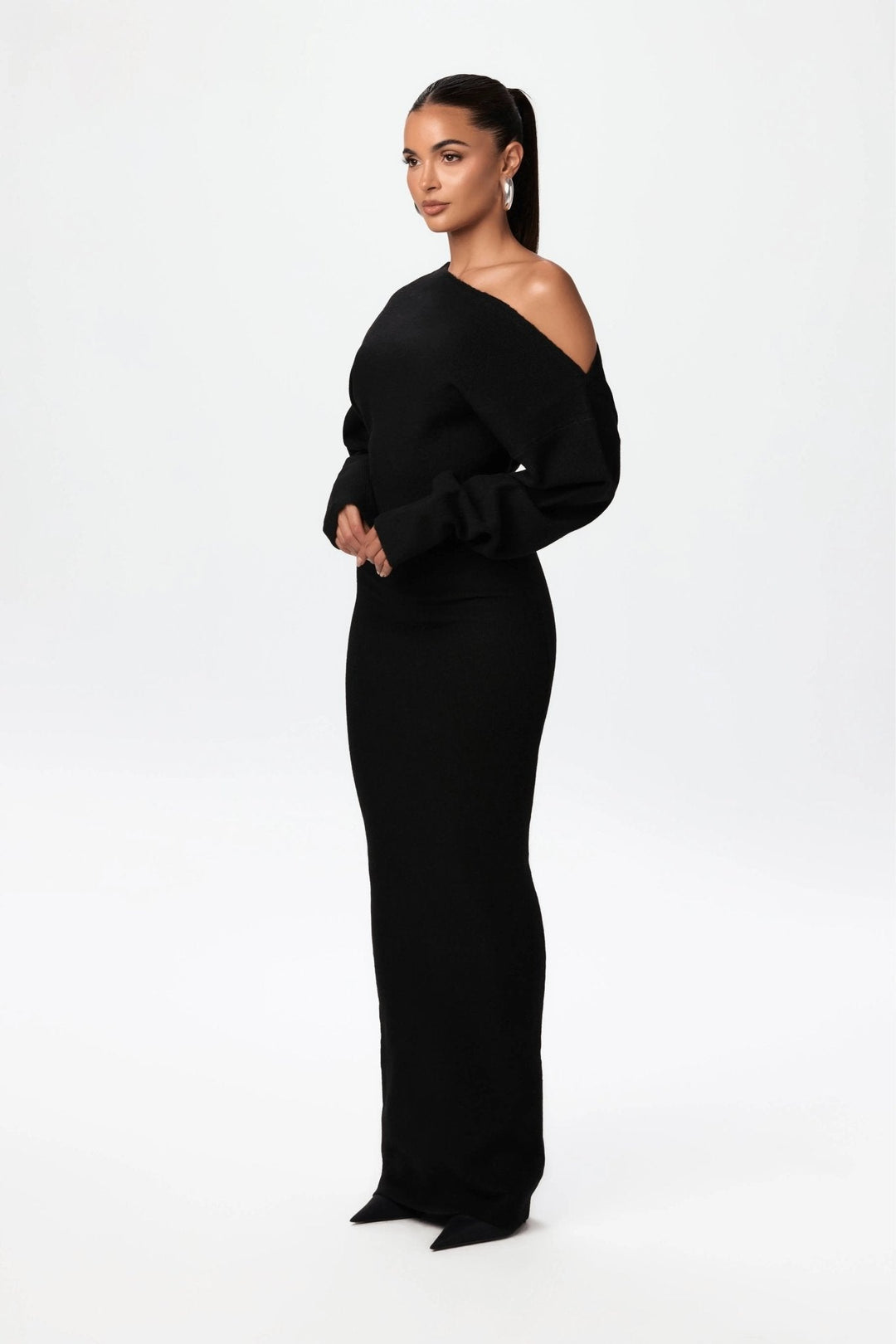 Mila | Off-Shoulder Knit Sweater Dress
