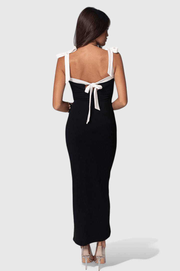 Sabine | Bow Strap Full-Length Evening Dress