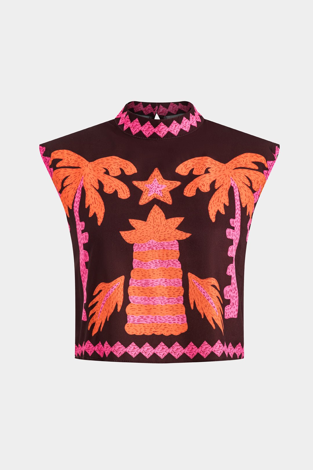 Sloan | Coconut Palm Cut-Out Button Top & Skirt Set