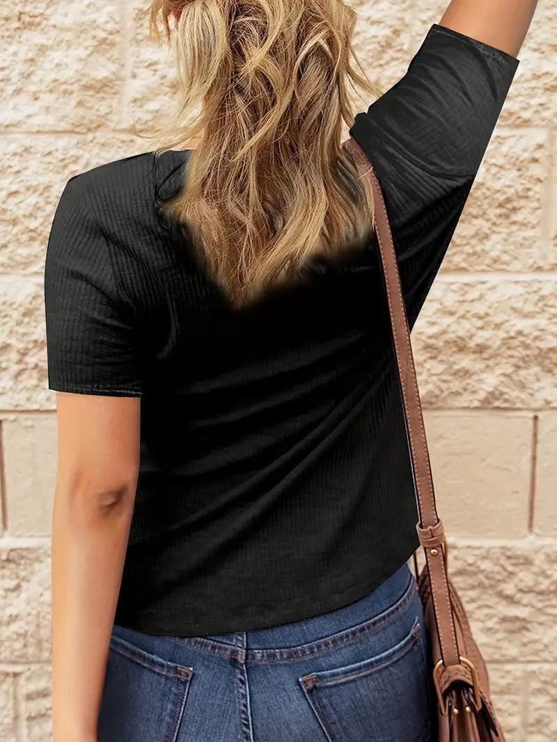 The Summer Ribbed Henley Top