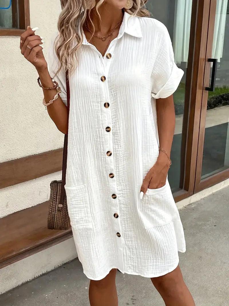 The Timeless V-Neck Blouse Dress