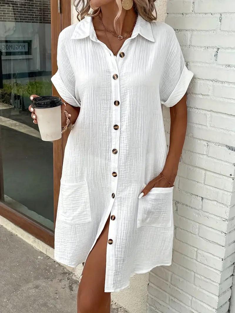 The Timeless V-Neck Blouse Dress