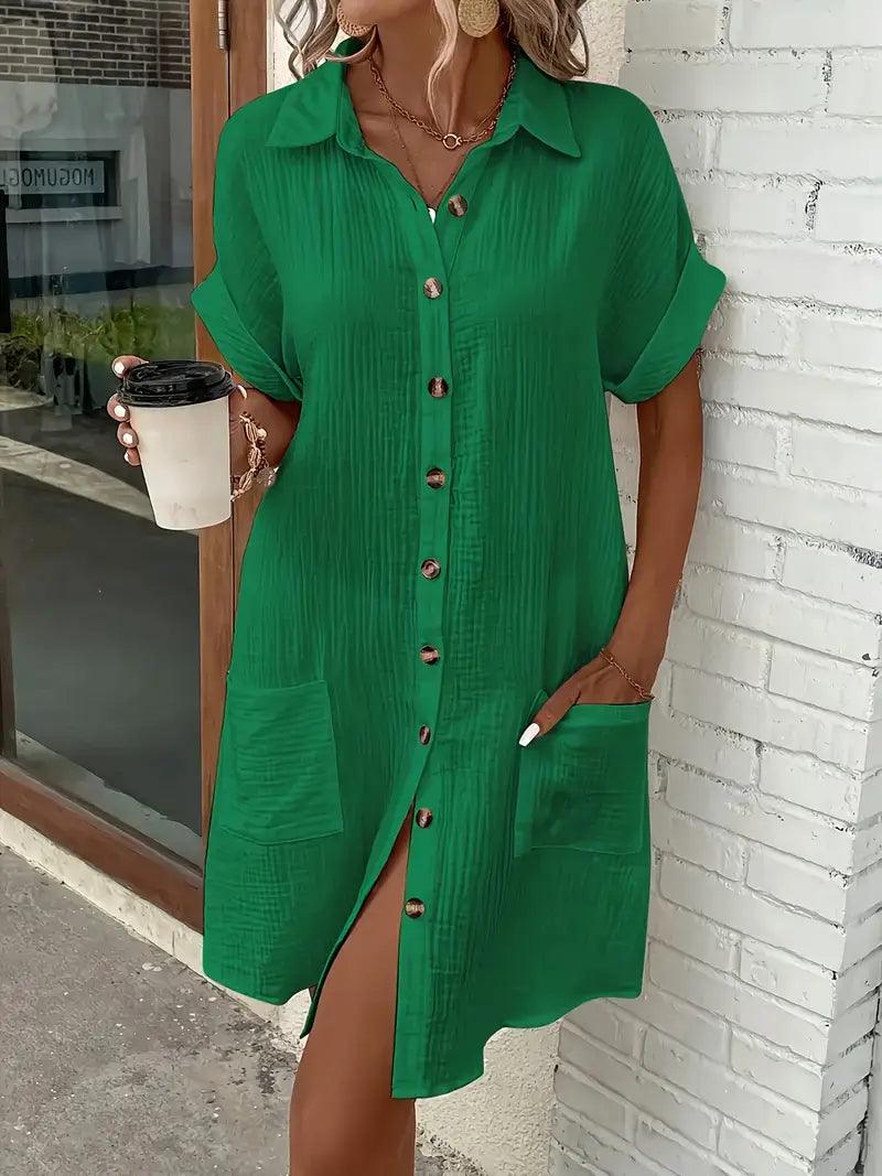 The Timeless V-Neck Blouse Dress