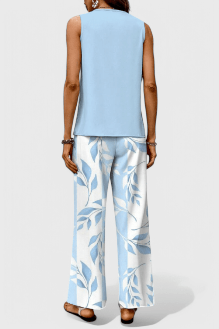 Una | Layered Top & Wide-Leg Trouser Set