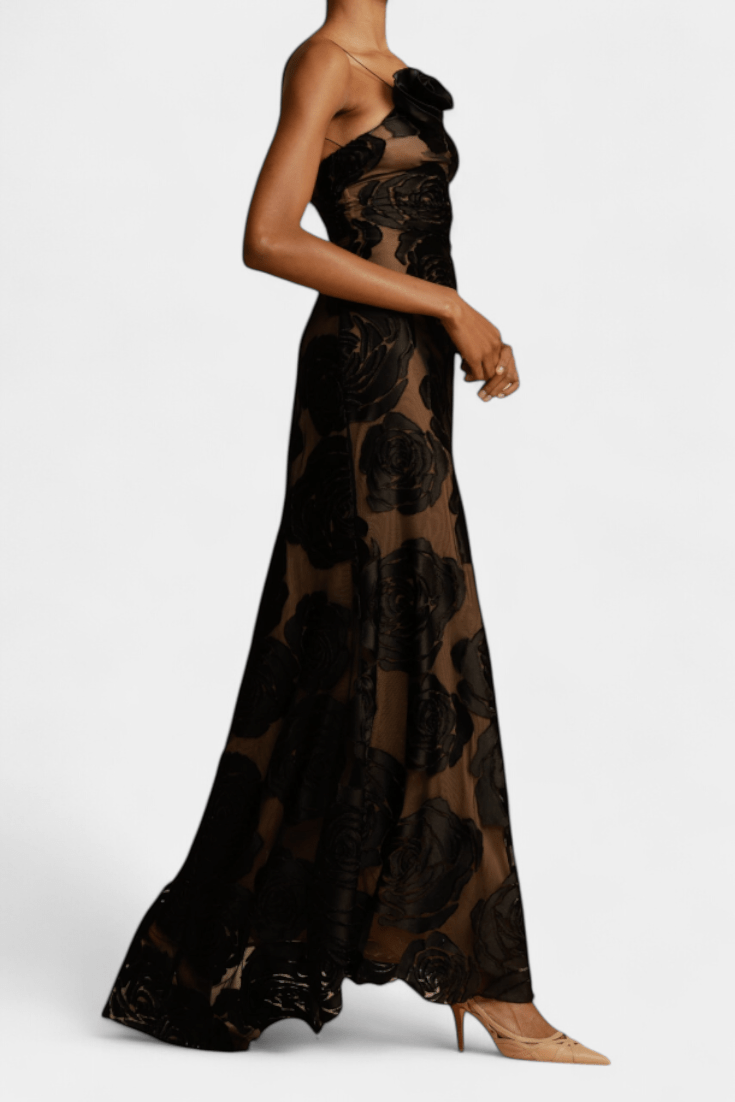 Vlada |Velvet Floral Gown