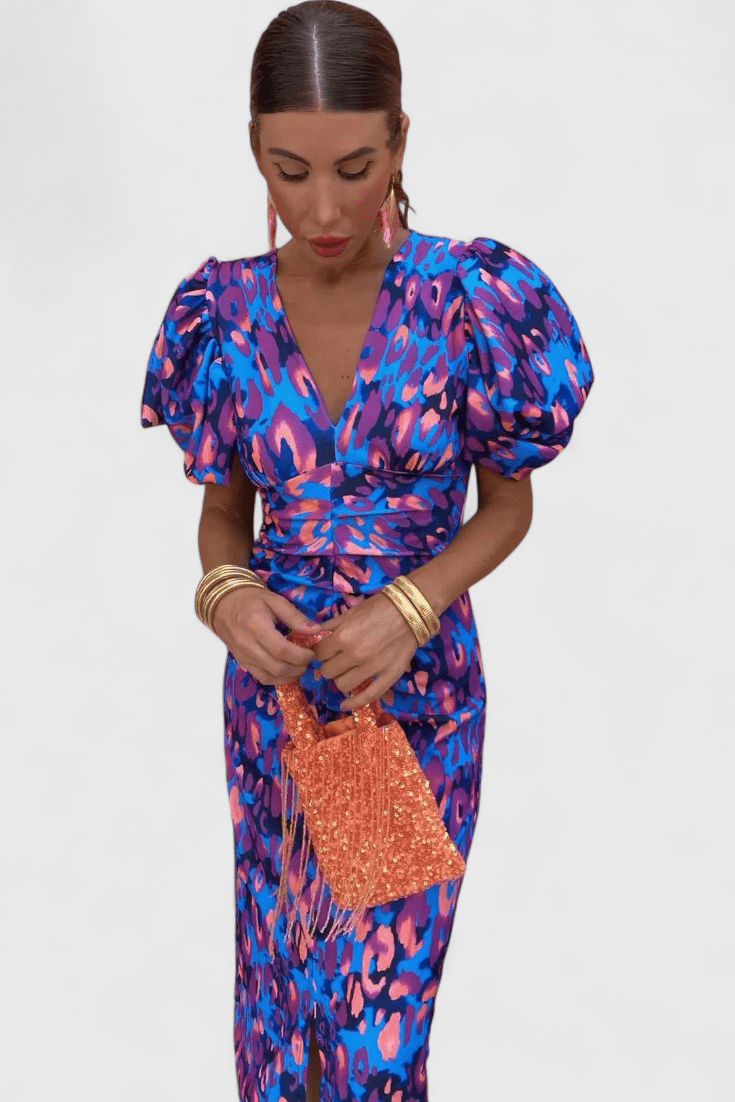 Wibia | Colourful Pleated-Sleeve Dress
